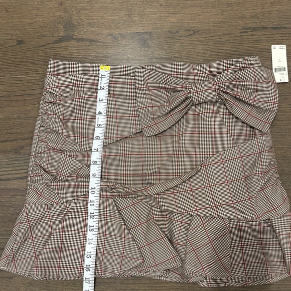 Anthropologie Maeve Manipulated Plaid Mini Skirt, NWT - Picture 9 of 10